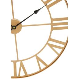 Interiors by Premier Genova 60cm Dia Large Gold Metal Wall Clock - thumbnail 6
