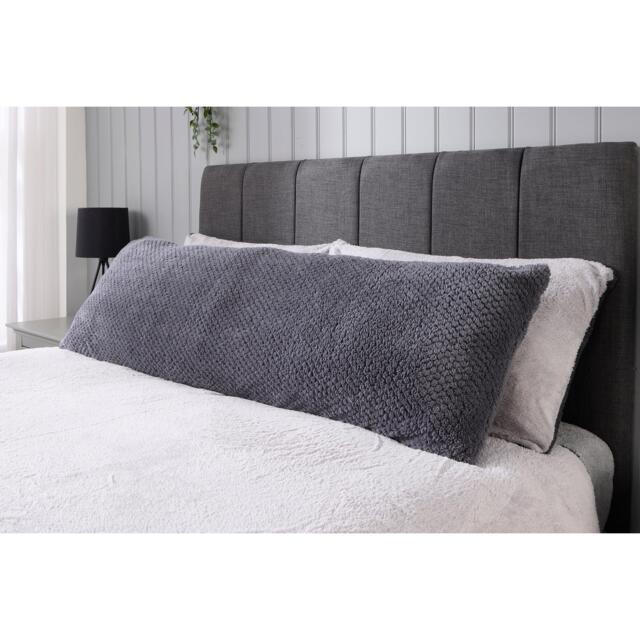 Downland Waffle Bolster/Body Pillow 137cm - Grey - image 1