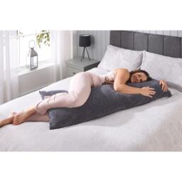 Downland Waffle Bolster/Body Pillow 137cm - Grey - thumbnail 2