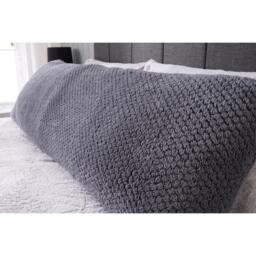 Downland Waffle Bolster/Body Pillow 137cm - Grey - thumbnail 3