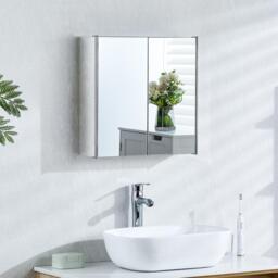 Lassic Tiano Stainless Steel Mirrored Double Cabinet