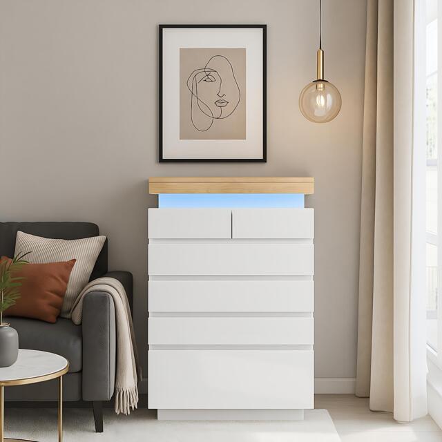 Urban Meuble Modern White Chest of Drawers - image 1