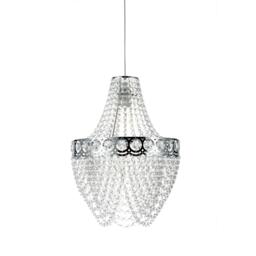K Living Hayle Chrome and Clear Acrylic Beaded Chandelier - thumbnail 4