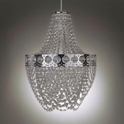 K Living Hayle Chrome and Clear Acrylic Beaded Chandelier