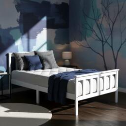 Urban Meuble Classic White Wood Bed Frame - thumbnail 2