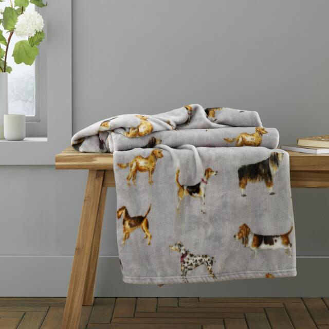Catherine Lansfield Country Dogs Soft Touch Blanket Throw