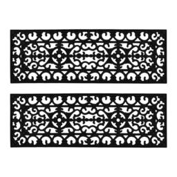 JVL Lexi Rubber Step Mat - Two Pack