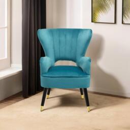Interiors by Premier Sloan Green Velvet Armchair