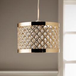 K Living 26cm Gold Colour Metal and Acrylic Beads Pendant - thumbnail 1