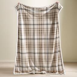 Catherine Lansfield Cosy Ribbed Check Blanket Throw - thumbnail 2