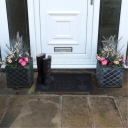 JVL Home Sweet Home Rubber Scraper Doormat