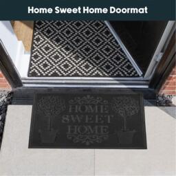 JVL Home Sweet Home Rubber Scraper Doormat - thumbnail 2