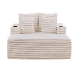 Urban Meuble Faux Fur Convertible Sleeper Chaise Lounge - thumbnail 7