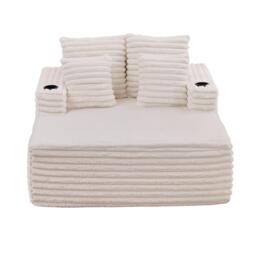 Urban Meuble Faux Fur Convertible Sleeper Chaise Lounge - thumbnail 9