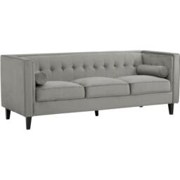 Interiors by Premier Helia 3 Seat Grey Velvet Sofa - thumbnail 3