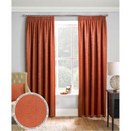 Enhanced Living Matrix Orange Thermal Blockout Tape Top Curtain