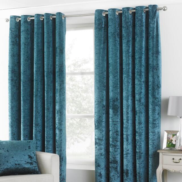 Paoletti Verona Crushed Velvet Eyelet Curtains - image 1