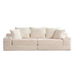 Urban Meuble Corduroy Convertible Sofa Bed - thumbnail 5