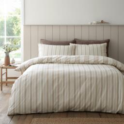 Bianca Brushed Regal Stripe Cotton Duvet Cover Set - thumbnail 2