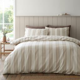 Bianca Brushed Regal Stripe Cotton Duvet Cover Set - thumbnail 1