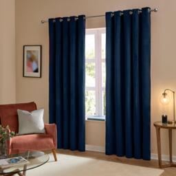 Furn The Ultimate Velvet Blackout Eyelet Curtains - thumbnail 1