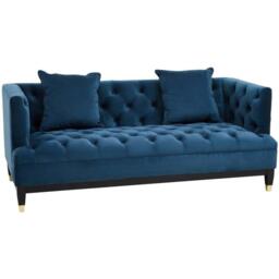 Fifty Five South Sefira 2 Seat Navy Fabric Sofa - thumbnail 4