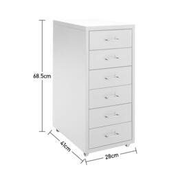 Kabinet UK Vertical File Cabinet with Wheels 6 Drawers - thumbnail 7