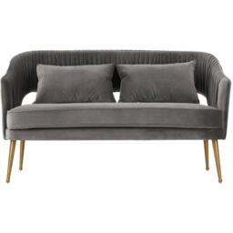Fifty Five South Hendricks Grey Velvet Sofa - thumbnail 1