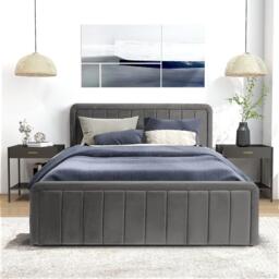 Comfy Living Brushed Velvet Gas Lift Bed - thumbnail 8