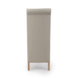 Shankar Set of 2 Krista Roll Back Leather Dining Chairs - thumbnail 4