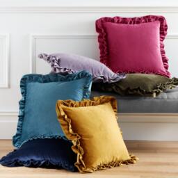 Catherine Lansfield So Soft Velvet Touch Double Frill Cushion - thumbnail 4