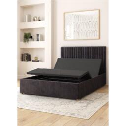 Aspire Grant Adjustable Bed & Mattress Plush Velvet Fabr - thumbnail 3