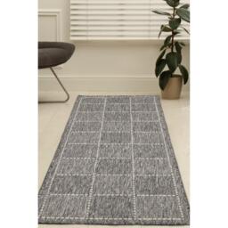 Homemaker Check Gel Flatweave Rug Steel Grey - thumbnail 2