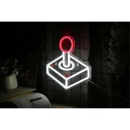 Litely Joystick Red & White LED Neon Light - thumbnail 5