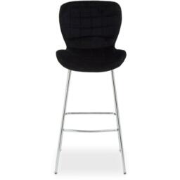 Interiors by Premier Warton Black Velvet Bar Chair
