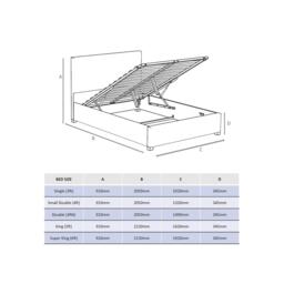 Aspire Aspire Upholstered Ottoman Bed - thumbnail 5