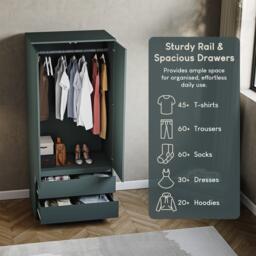 Lassic Vida Designs Denver 2 Door Wardrobe With Drawers - thumbnail 6