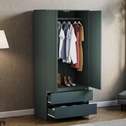 Lassic Vida Designs Denver 2 Door Wardrobe With Drawers - thumbnail 3
