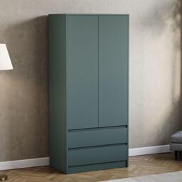 Lassic Vida Designs Denver 2 Door Wardrobe With Drawers - thumbnail 1