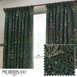 Morris and Co Acorn Multi Fully Lined Floral Jacquard Pencil Ple - thumbnail 1
