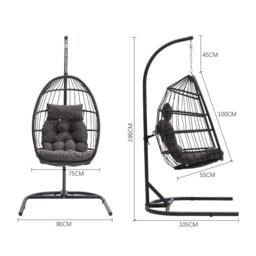 Breeins Outdoor Hanging Egg-Shaped Chair - thumbnail 3