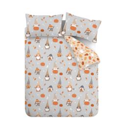 Catherine Lansfield Brushed Cotton Autumn Gonks Duvet Cover Set - thumbnail 4