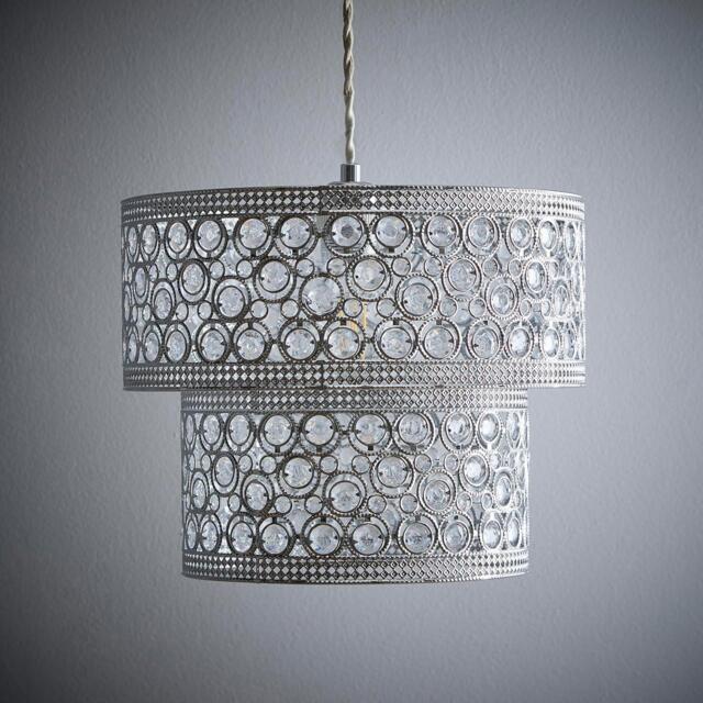 K Living Hazel 2-Tier Light Pendant with Acrylic Beads - image 1