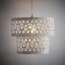 K Living Hazel 2-Tier Light Pendant with Acrylic Beads - thumbnail 2