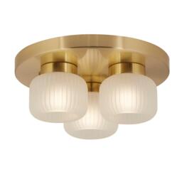 Lighting Collection Frosted Glass 3 Light Pendant - thumbnail 4