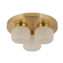 Lighting Collection Frosted Glass 3 Light Pendant - thumbnail 3