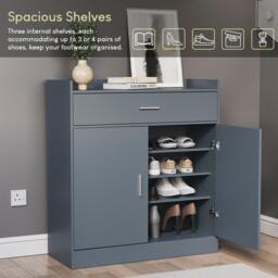 Lassic Vida Designs Dalby 2 Door 1 Drawer Shoe Cabinet - thumbnail 4