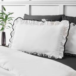Catherine Lansfield Soft Mono Frill Duvet Cover Set - thumbnail 2