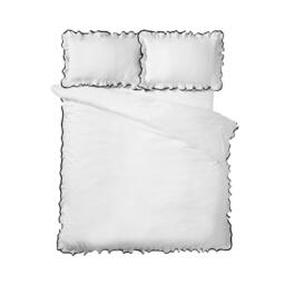 Catherine Lansfield Soft Mono Frill Duvet Cover Set - thumbnail 4