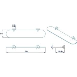 Croydex Flexi-Fix Romsey Glass Shelf - thumbnail 7
